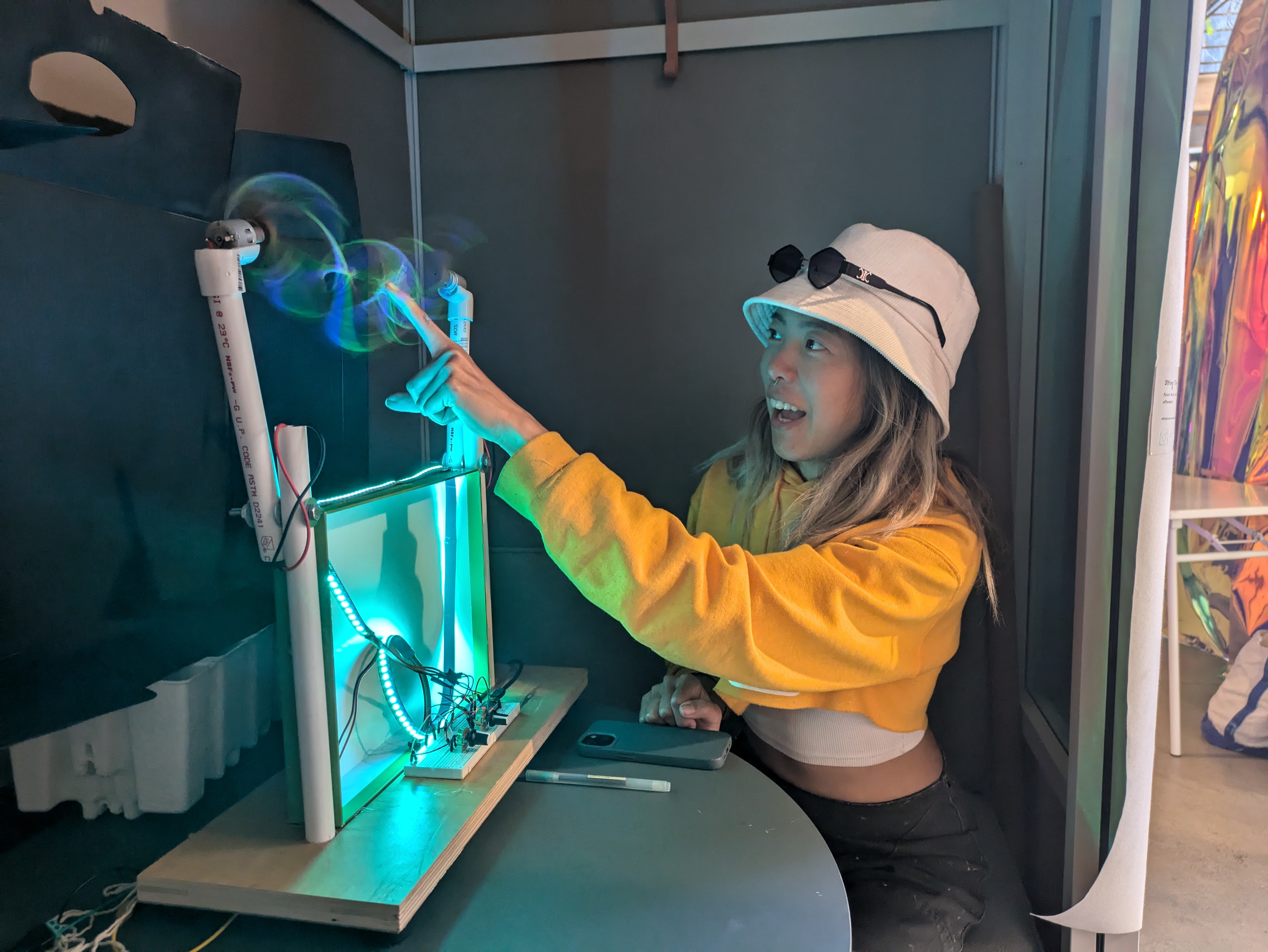 Testing the kinetic sculpture